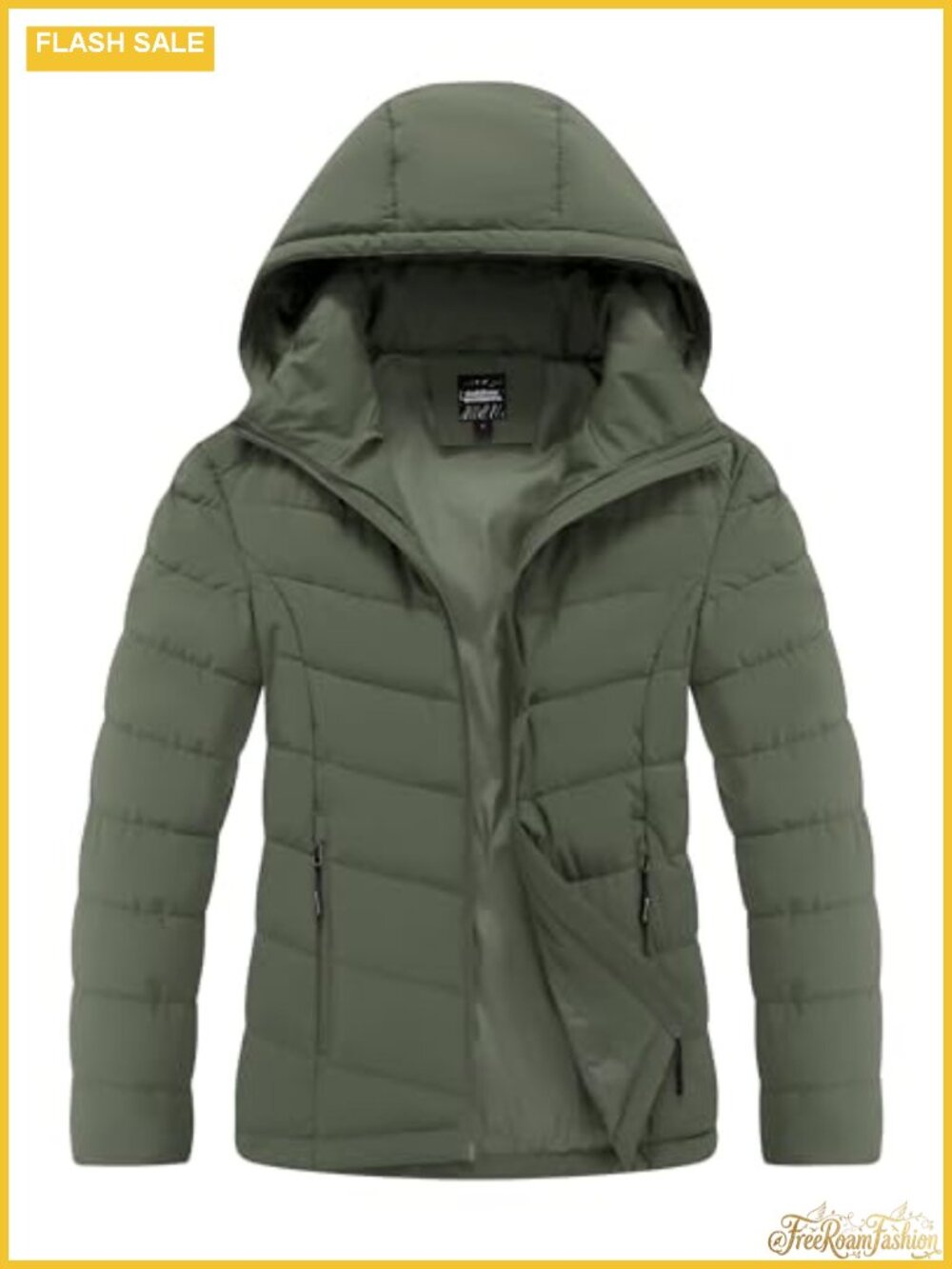 Women's Hooded Puffer Jacket Waterproof Light Winter Coat Long Sleeve